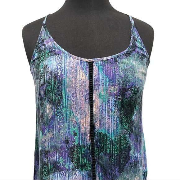 ecote Watercolor Flyaway Back Tank Top S - Picture 2 of 13